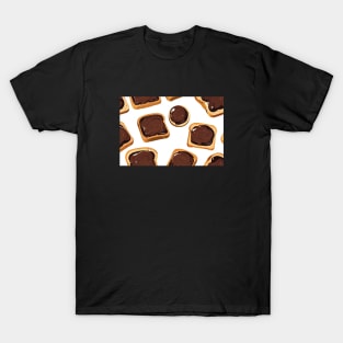 Chocolate Kawaii Sweet Yummy Toast Bread Sandwich Coffee Vintage T-Shirt